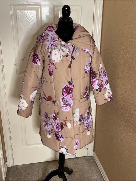 Isaac Mizrahi Jackets & Blazers - Isaac Mizrahi Live! Quilted Floral Printed Puffer Coat-Pink-XS